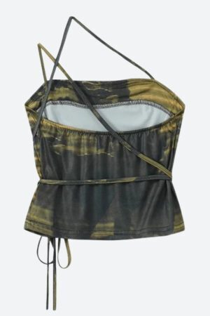 Grunge Snake Lace Up Top