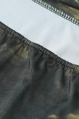 Grunge Snake Lace Up Top