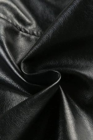 Grunge Spiked Faux Leather Mini Skirt