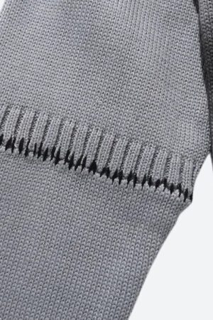 Grunge Spray Paint Distressed Knitted Sweater