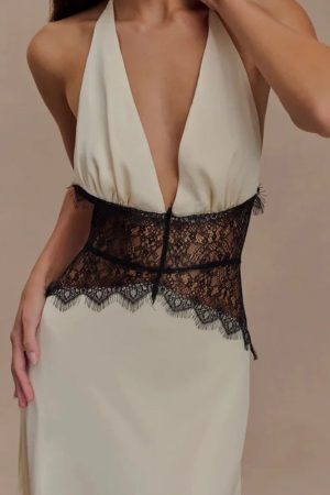 Halter Neck Backless Maxi Dress