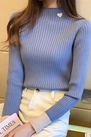 Heart Embroidered Corduroy Top