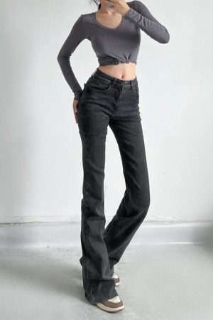 Heart Pocket Flare Jeans