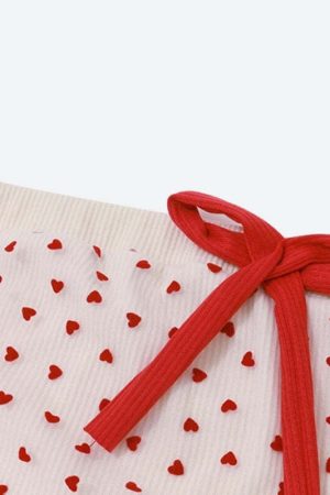 Heart Ribbed Tube Top