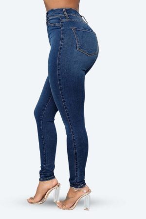 High Rise Denim Skinny Jeans