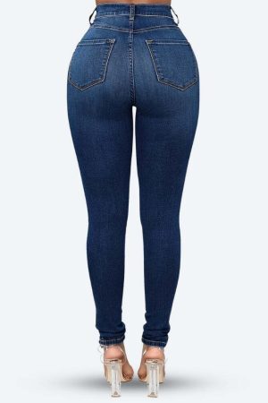 High Rise Denim Skinny Jeans