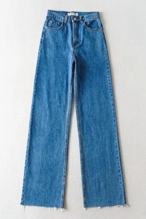 High Waist Casual Washed Jeans