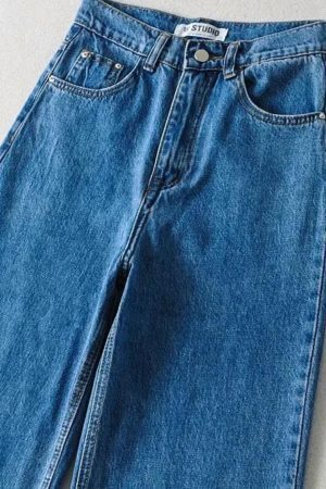 High Waist Casual Washed Jeans