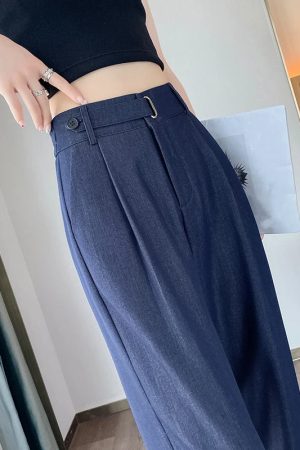 High Waist Straight Pants