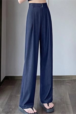 High Waist Straight Pants