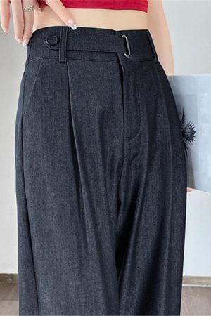 High Waist Straight Pants