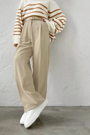 High Waisted Tailored Pants