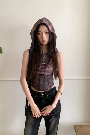 Hooded Corset Top
