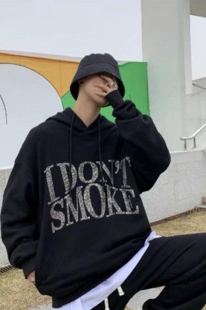 I Don't Smoke Rhinestone Hoodie