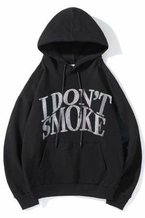 I Don't Smoke Rhinestone Hoodie