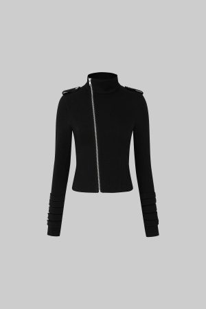 IAMXIAA Asymmetric Zip Fitted Jacket
