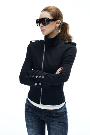 IAMXIAA Asymmetric Zip Fitted Jacket