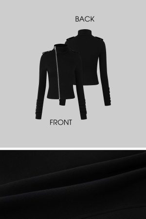 IAMXIAA Asymmetric Zip Fitted Jacket