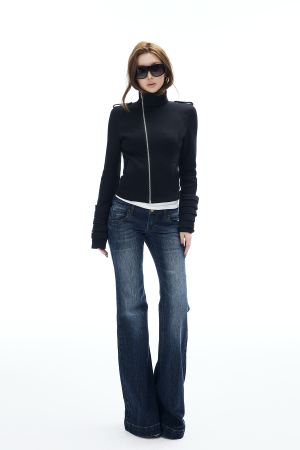 IAMXIAA Asymmetric Zip Fitted Jacket