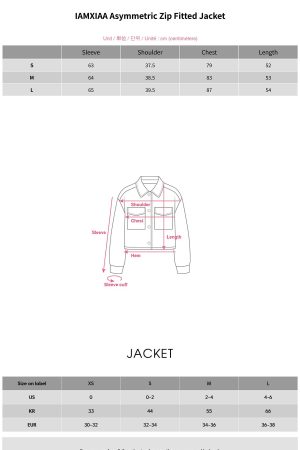 IAMXIAA Asymmetric Zip Fitted Jacket