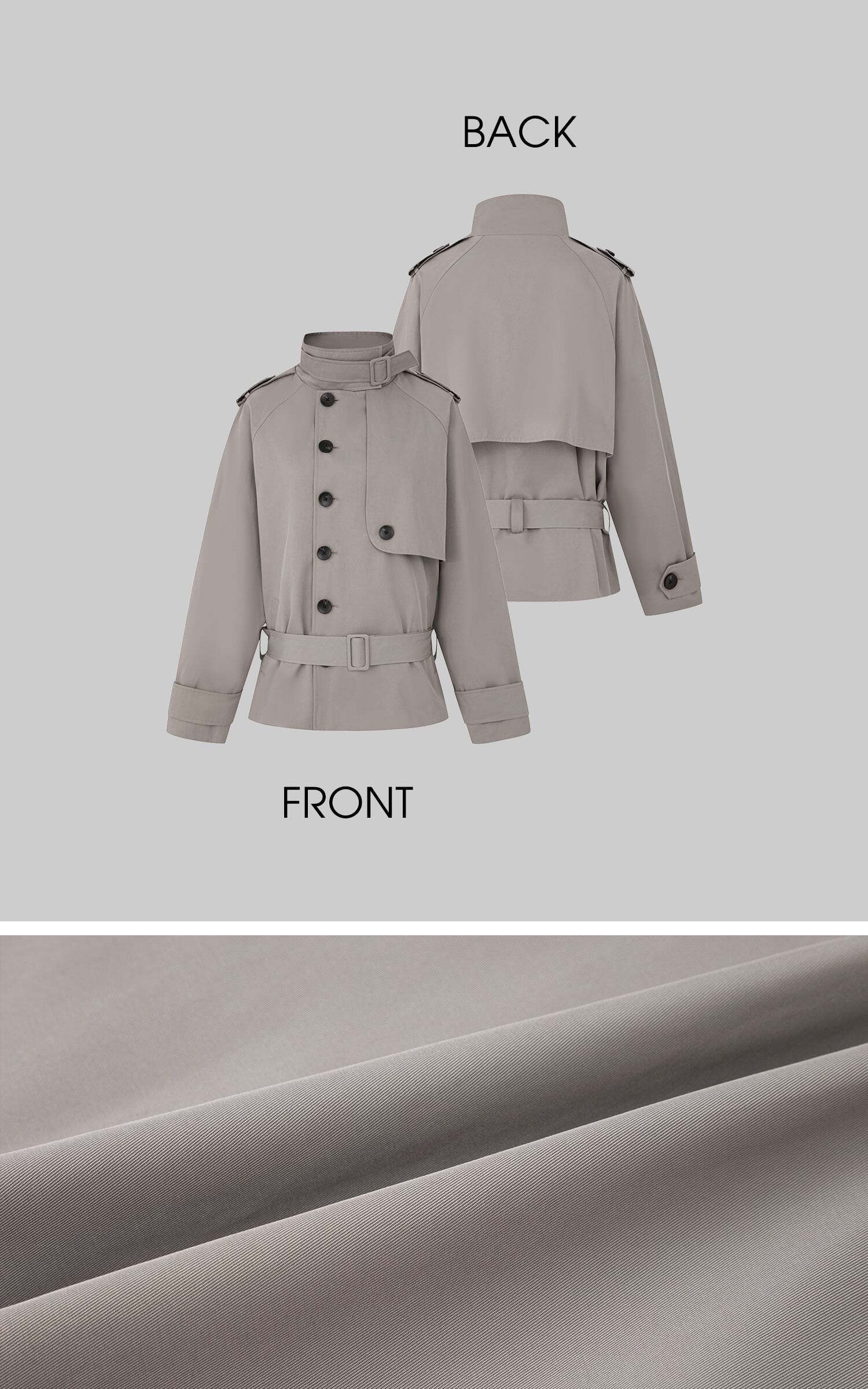 IAMXIAA Belted Short Trench Coat IAMXIAA Belted Short Trench Coat