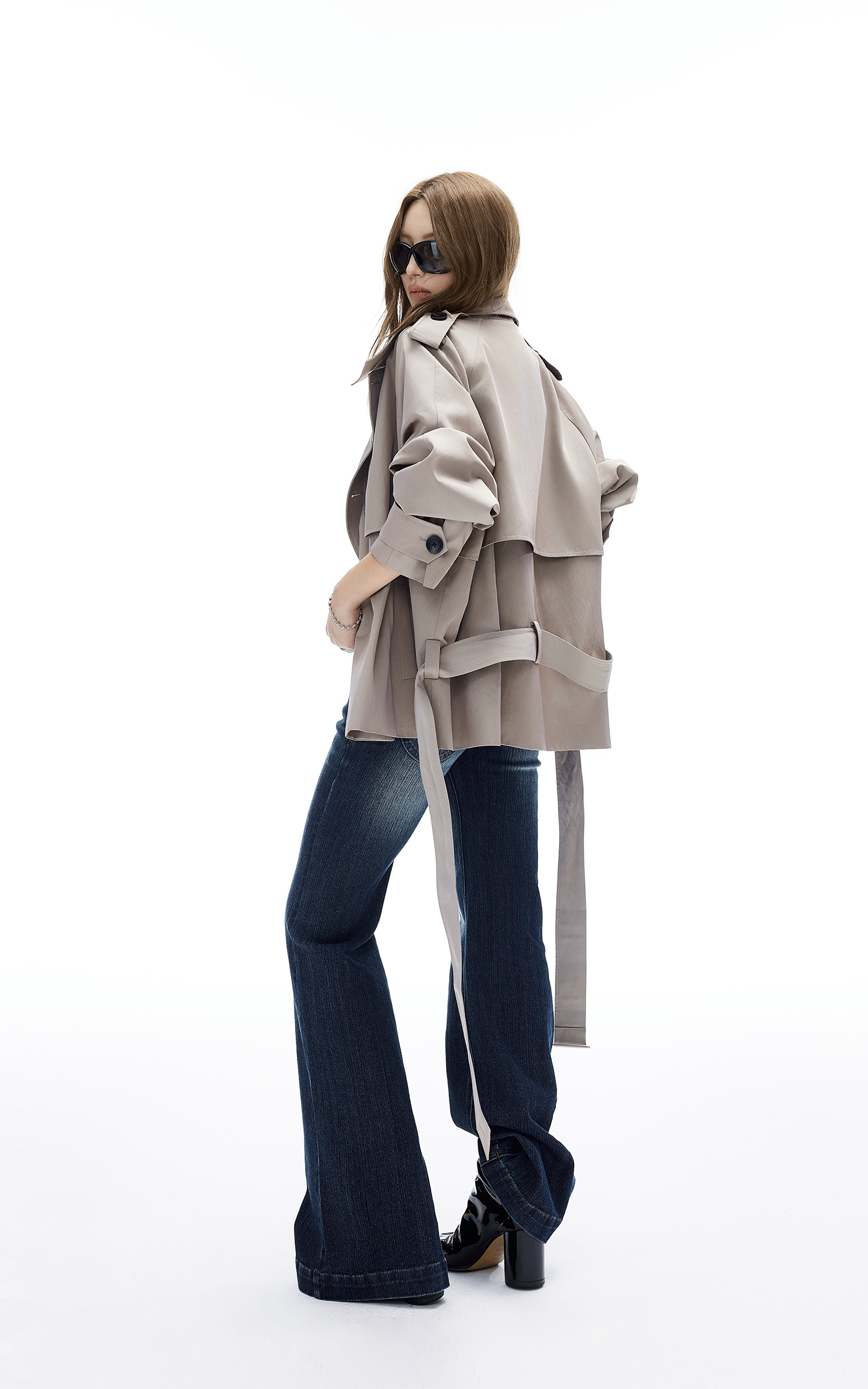 IAMXIAA Belted Short Trench Coat IAMXIAA Belted Short Trench Coat