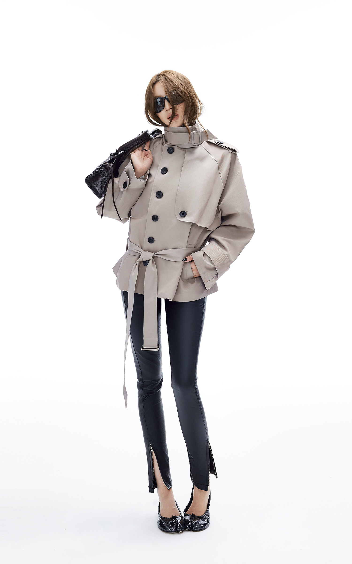 IAMXIAA Belted Short Trench Coat IAMXIAA Belted Short Trench Coat