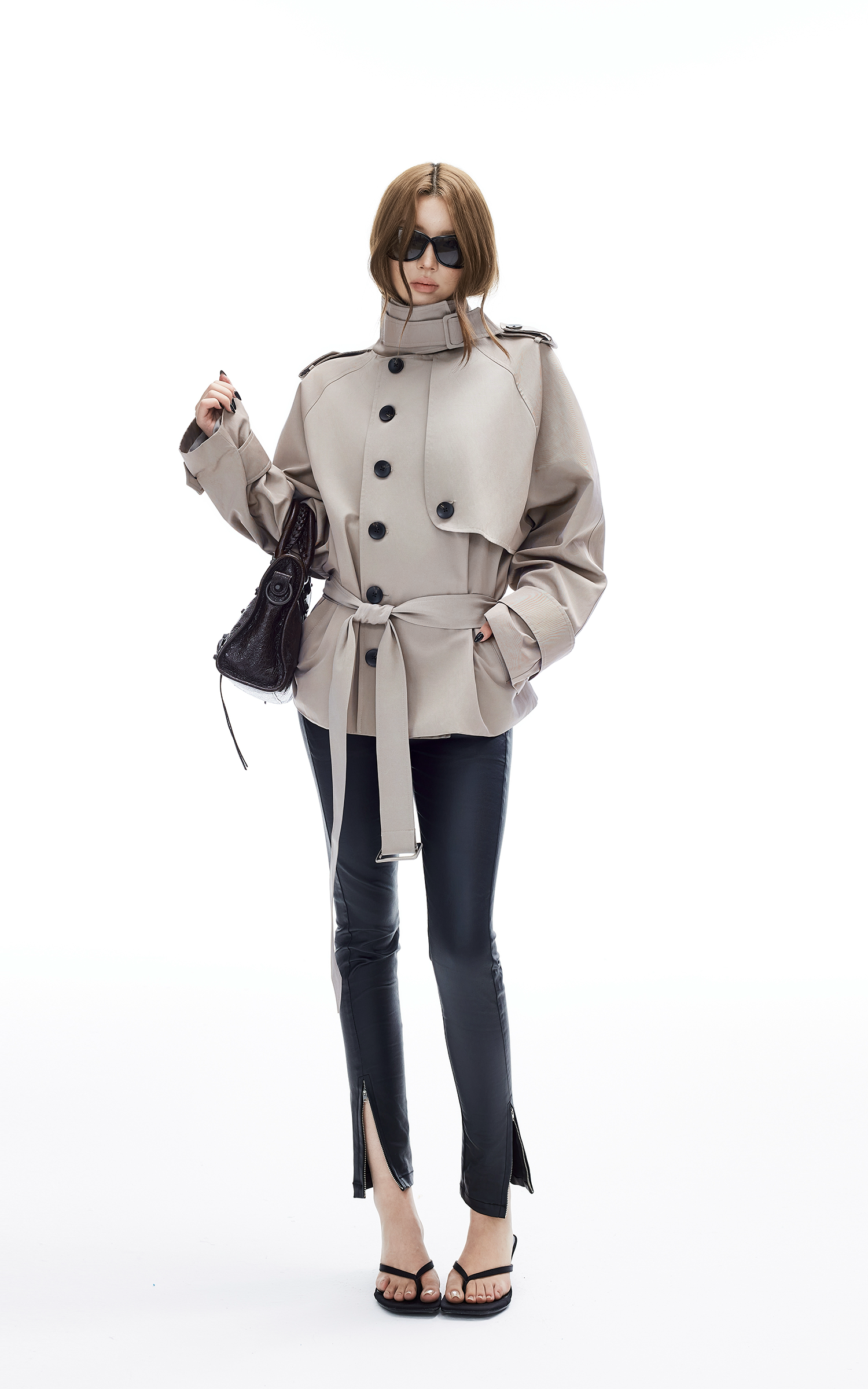 IAMXIAA Belted Short Trench Coat IAMXIAA Belted Short Trench Coat