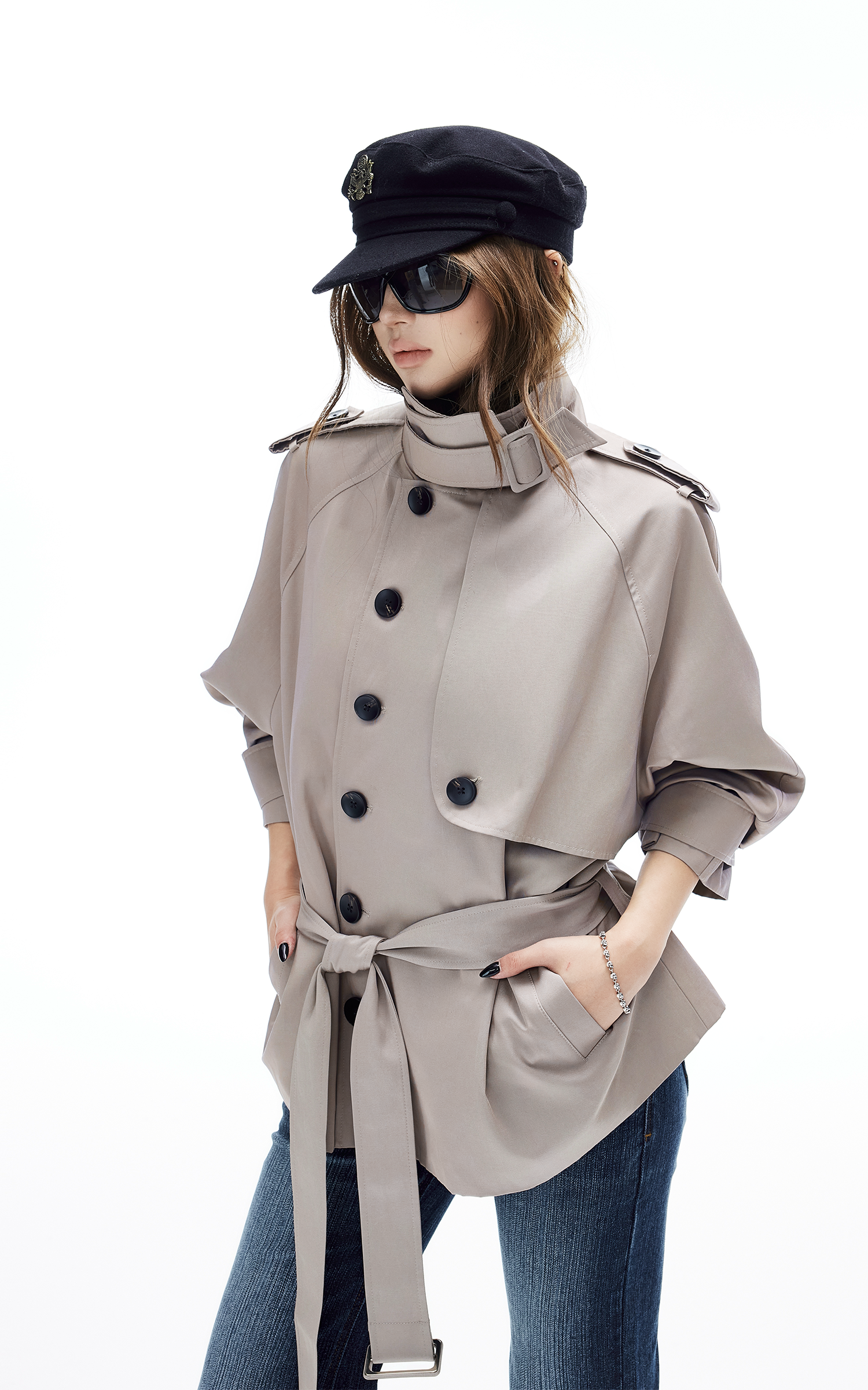 IAMXIAA Belted Short Trench Coat IAMXIAA Belted Short Trench Coat