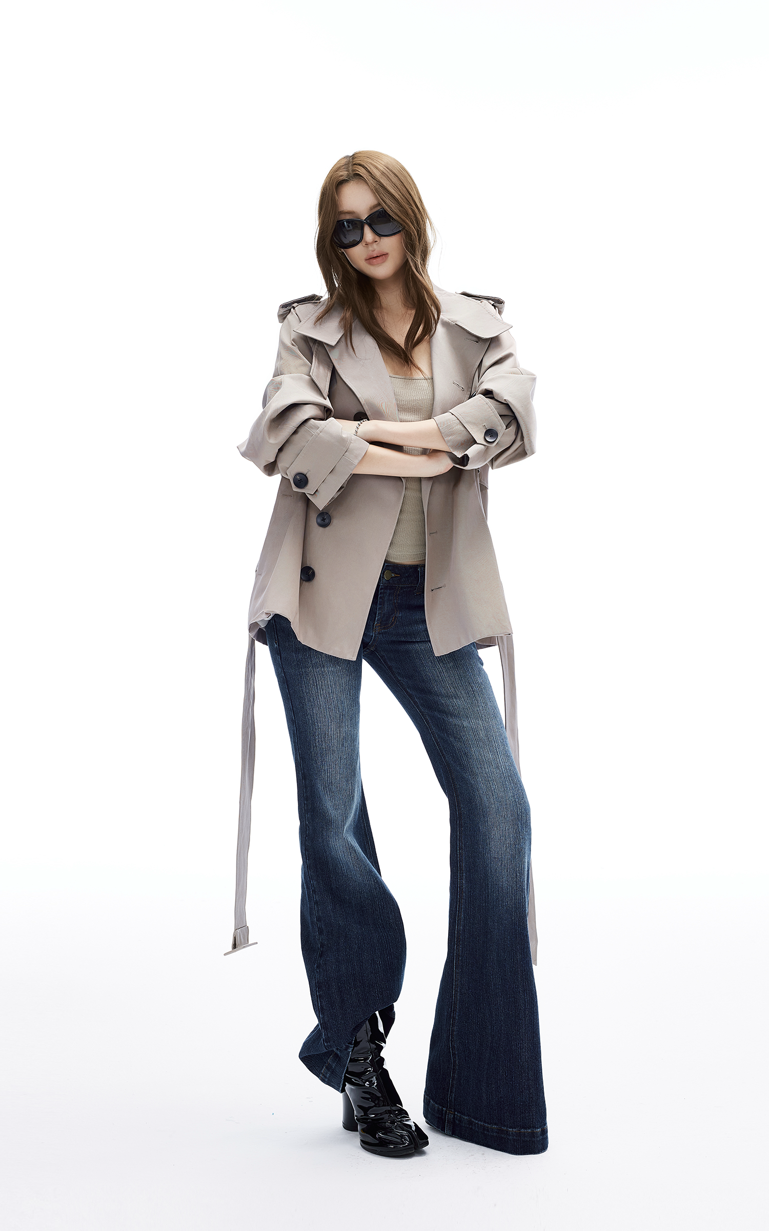 IAMXIAA Belted Short Trench Coat IAMXIAA Belted Short Trench Coat