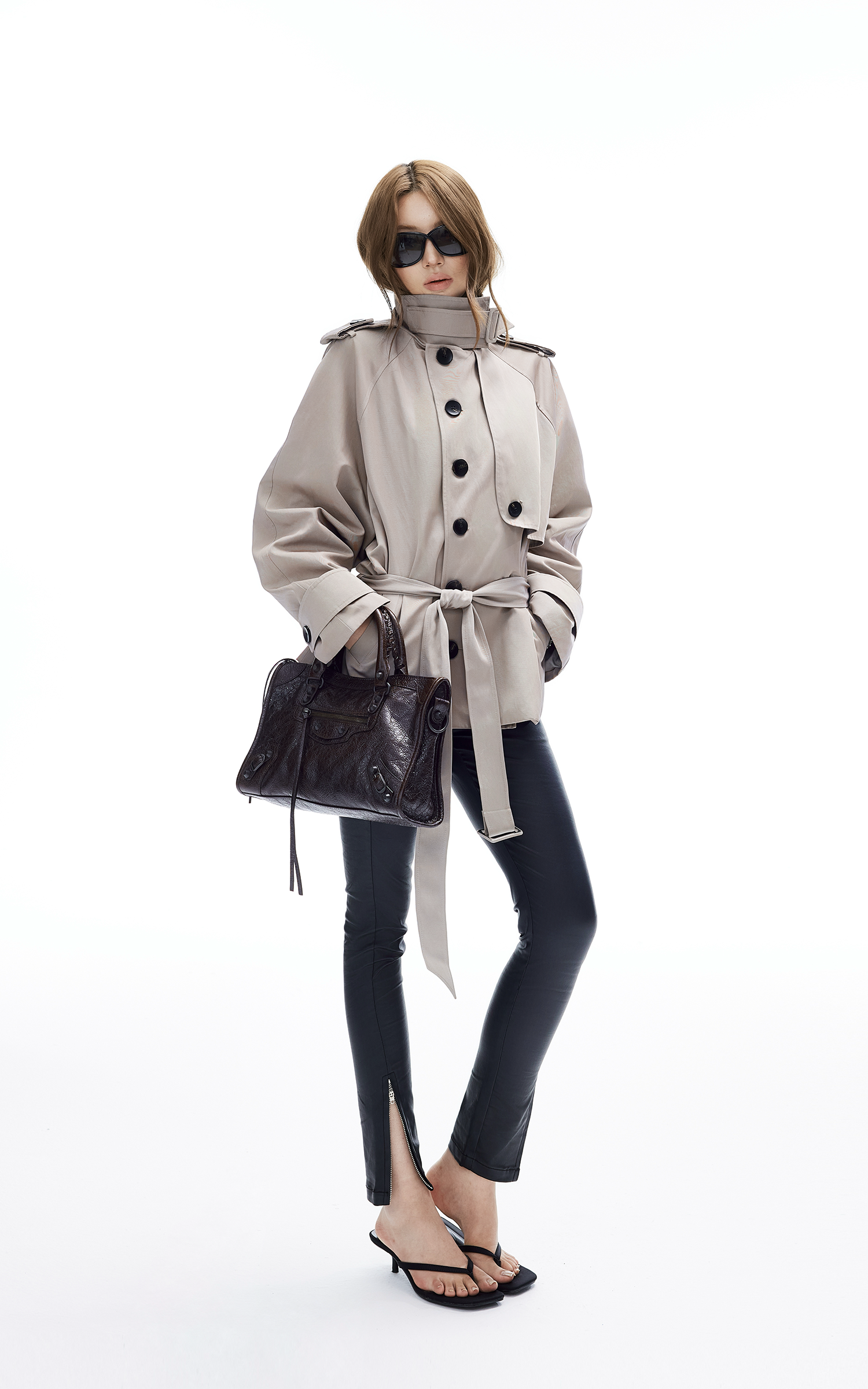IAMXIAA Belted Short Trench Coat IAMXIAA Belted Short Trench Coat