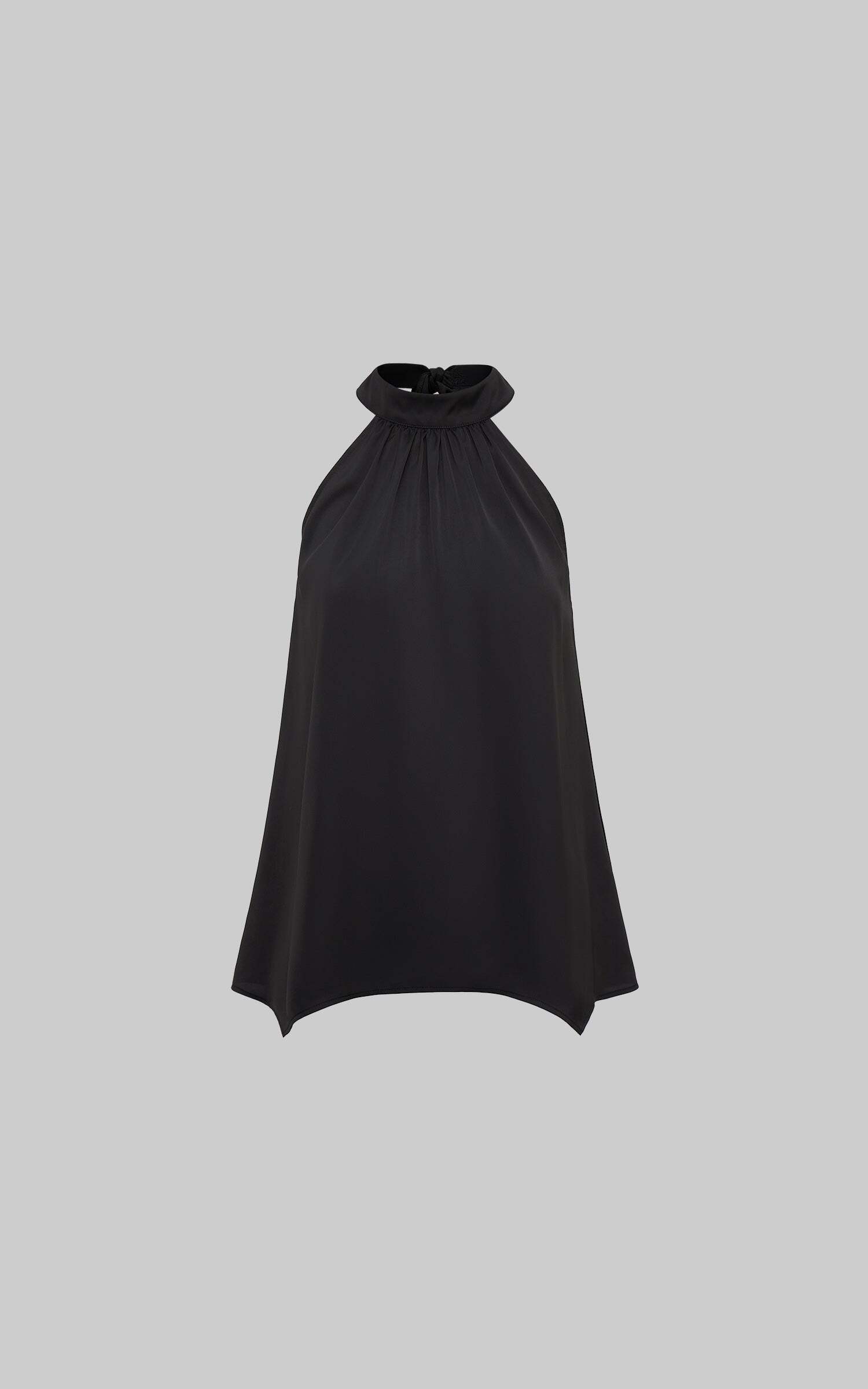 IAMXIAA Chiffon Halter Top with Bow Backless Detail IAMXIAA Chiffon Halter Top with Bow Backless Detail