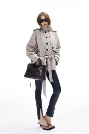 IAMXIAA Coated Skinny Leather Pants High Shine Slim Fit Trousers