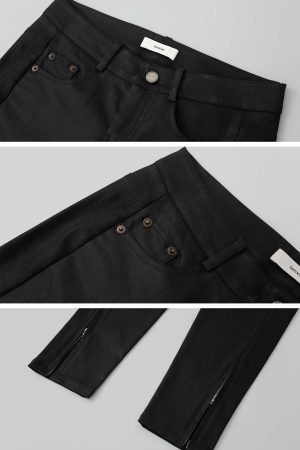 IAMXIAA Coated Skinny Leather Pants High Shine Slim Fit Trousers