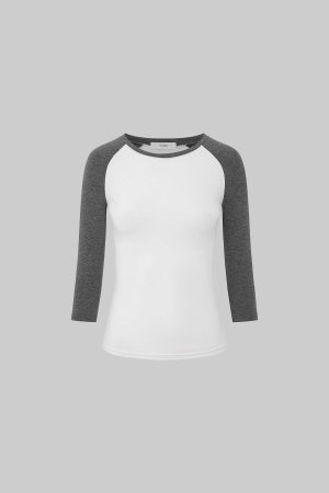 IAMXIAA Contrast Sleeve Slim Fit T-Shirt