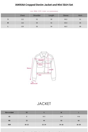 IAMXIAA Cropped Denim Jacket and Mini Skirt Set