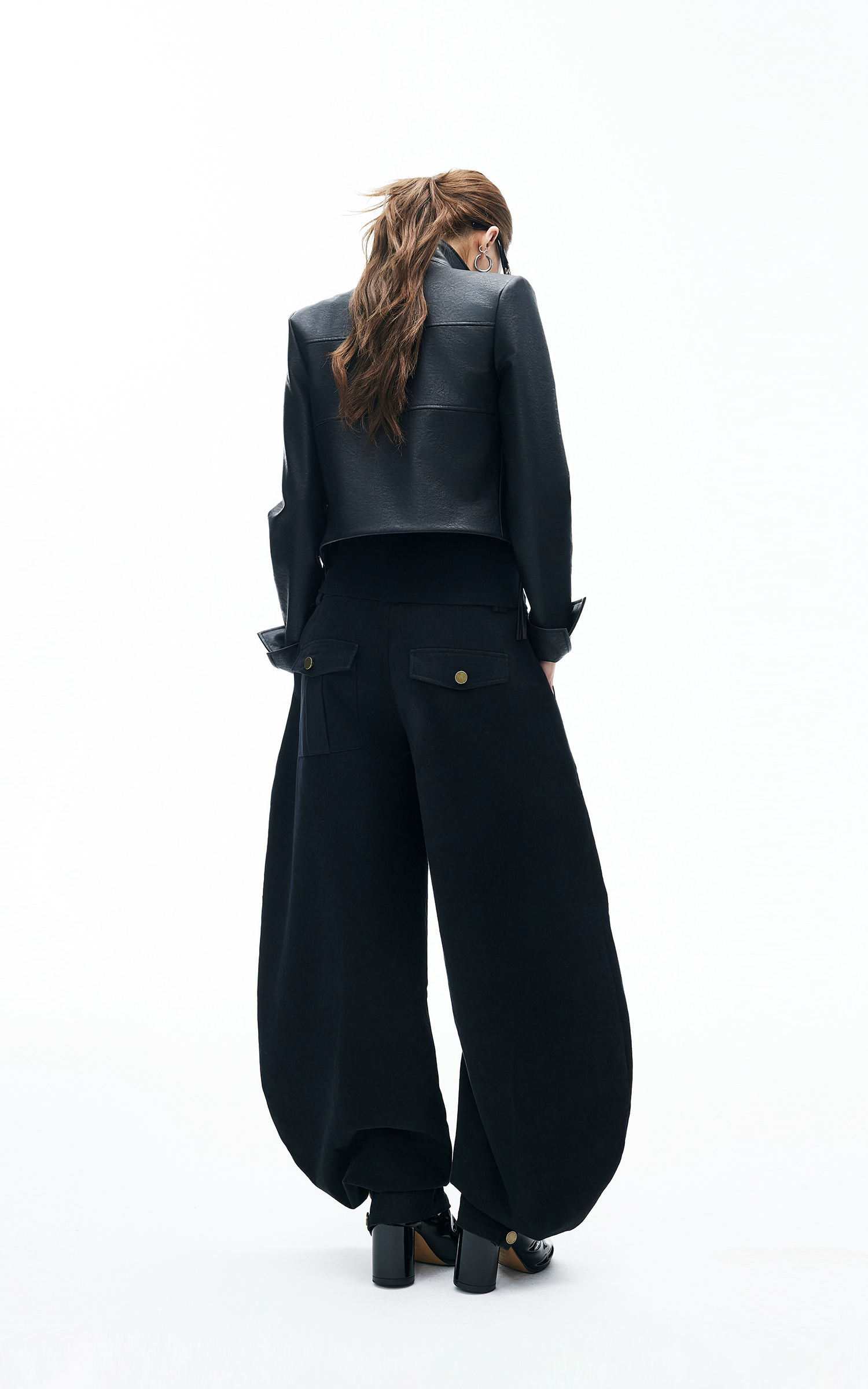 IAMXIAA Cropped Faux Leather Jacket with Zip Detail IAMXIAA Cropped Faux Leather Jacket with Zip Detail