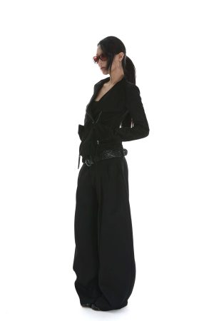 IAMXIAA Cropped Moto Jacket with Asymmetric Zip