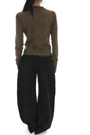 IAMXIAA Cropped Moto Jacket with Asymmetric Zip