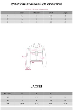 IAMXIAA Cropped Tweed Jacket with Shimmer Finish