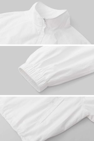 IAMXIAA Cropped Windbreaker Jacket and Relaxed Shorts Set