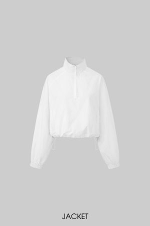 IAMXIAA Cropped Windbreaker Jacket and Relaxed Shorts Set