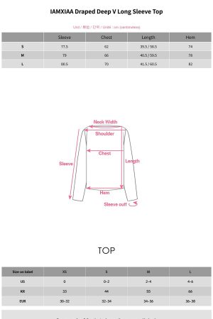 IAMXIAA Draped Deep V Long Sleeve Top