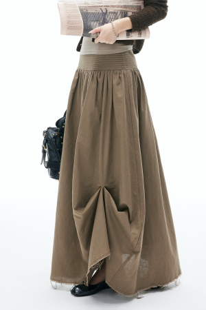 IAMXIAA Draped Waist Maxi Skirt