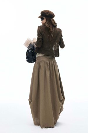 IAMXIAA Draped Waist Maxi Skirt