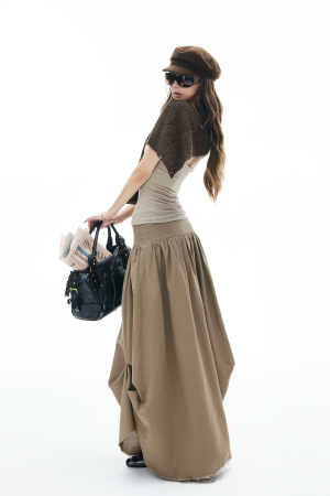 IAMXIAA Draped Waist Maxi Skirt