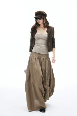 IAMXIAA Draped Waist Maxi Skirt