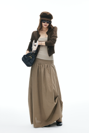 IAMXIAA Draped Waist Maxi Skirt
