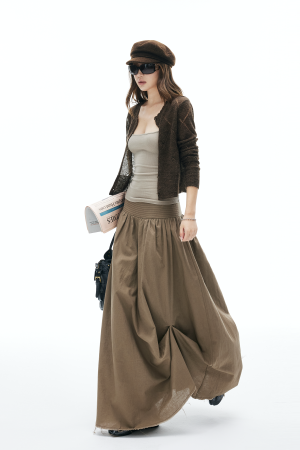 IAMXIAA Draped Waist Maxi Skirt