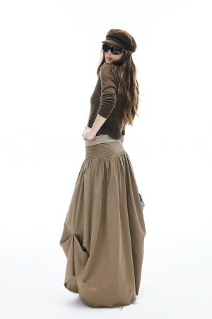 IAMXIAA Draped Waist Maxi Skirt